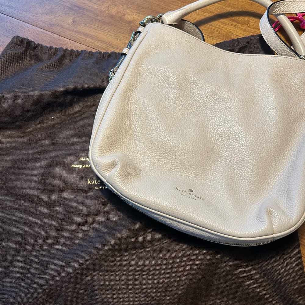 Kate Spade Cobble Hill small Ella leather Satchel/Crossbody Porcelain